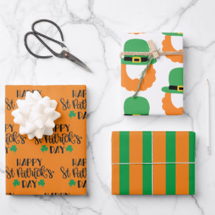 Str. Patrick's Day Wrapping Paper Sheet Set
