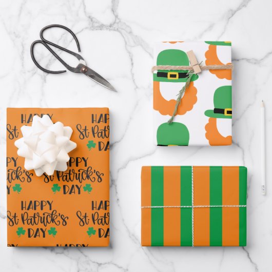 Str. Patrick's Day Wrapping Paper Sheet Set (Voorkant)