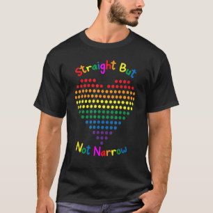 Straal, maar niet pijlvormig regenbooghart Lgbt In T-shirt