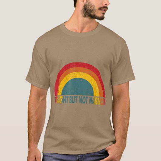 Straal, maar niet pijlvormig, regenboogstraal LGB T-shirt (Voorkant)