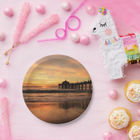 Straal over zee papieren bordje (Feest)