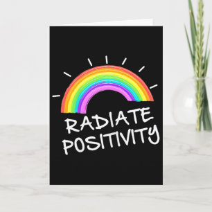 Straal Positiviteit Regenboog Casual Grappig Kaart