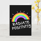 Straal Positiviteit Regenboog Casual Grappig Kaart (Gele Bloem)