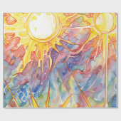 straal van de zonnestraal cadeaupapier (Vlak)