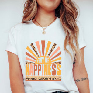 Straal van Geluk, Retro Zonneschijn Zomer T-shirt