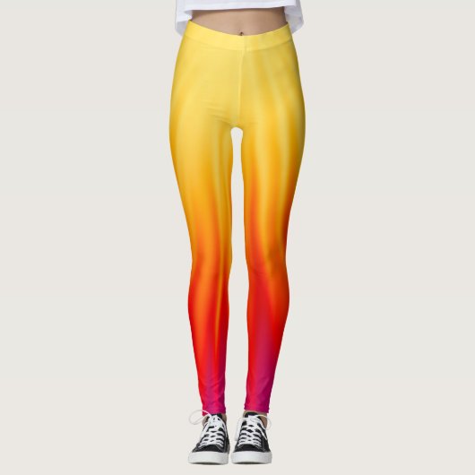 Straal van Licht sinaasappel & geel Leggings (Voorkant)