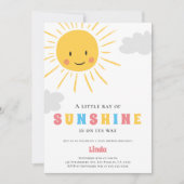 Straal van Sunshine Neutraal Baby shower Kaart (Voorkant)