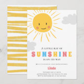 Straal van Sunshine Neutraal Baby shower Kaart (Voorkant / Achterkant)