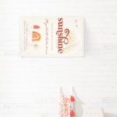 Straal van Zonneschijn | Boho Baby Shower Spandoek (Insitu)