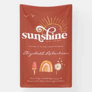 Straal van Zonneschijn Boho Baby Shower Spandoek
