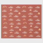 Straal Zonneschijn | Boho Baby Shower Cadeaupapier (Vlak)