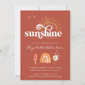Straal Zonneschijn | Boho Baby Shower Kaart (Voorkant)
