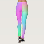 Straalboogkleuren Abstracte vervagen Ombre Leggings (Achterkant)