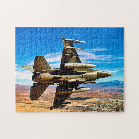 Straaljager boven Nevada. Legpuzzel (Horizontaal)