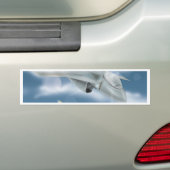 Straaljager vliegtuig bumpersticker (Op auto)