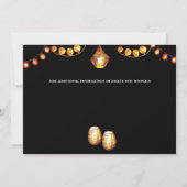 Straallantaarns boomstam oosterse lantaarn save the date (Achterkant)