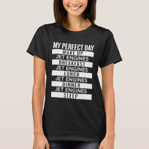 Straalmotoren M'n Perfecte Dag Straalmotor monteur T-shirt