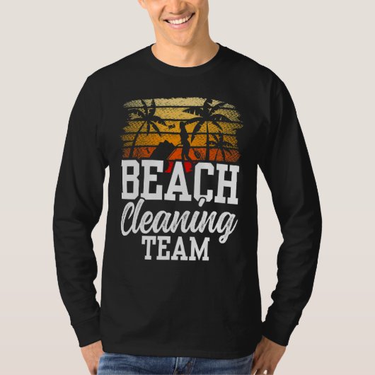 Straalreinigingsteam strandt zuivering kusten t-shirt (Voorkant)