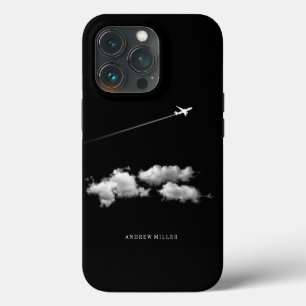 ©Straalvliegtuig boven de wolken Gepersonaliseerde iPhone 13 Pro Hoesje