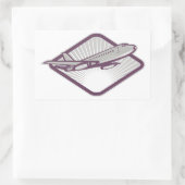Straalvliegtuig Rechthoekige Sticker (Tas)