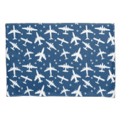 straalvliegtuigen vliegtuigpatroon kussensloop (Voorkant-Links)