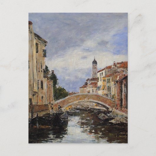 Straat Antibes, van Eugene Boudin Briefkaart (Voorkant)