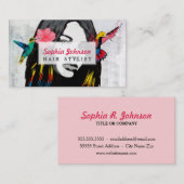 Straat Art Graffiti Girl met vogels Visitekaartje (Voorkant / Achterkant)