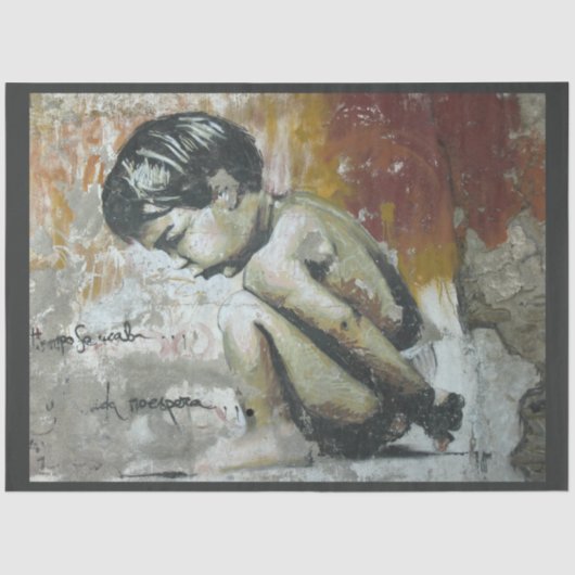Straat Art Urban Boy 27 Decoupage Tissue Paper Tissuepapier (Voorkant)