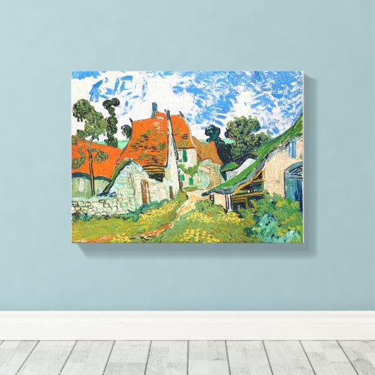 Straat Auvers-sur-Oise Canvas Afdruk (Insitu (Houten vloer))