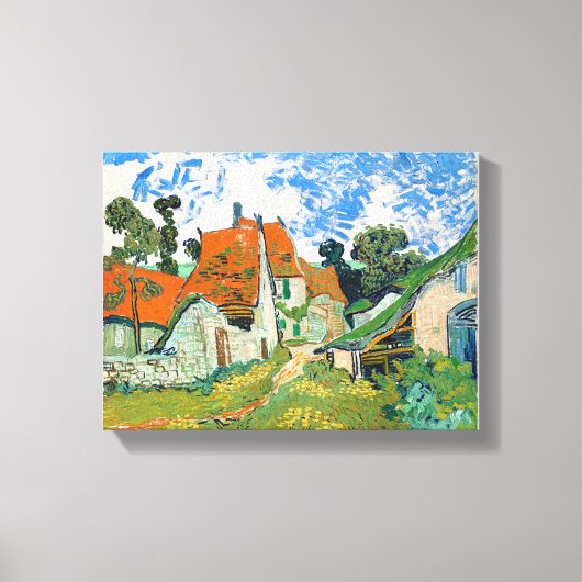 Straat Auvers-sur-Oise Canvas Afdruk (Voorkant)