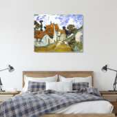 Straat Auvers-sur-Oise van Vincent van Gogh Canvas Afdruk (Insitu (Slaapkamer))