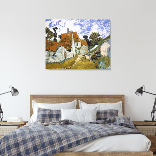 Straat Auvers-sur-Oise van Vincent van Gogh Canvas Afdruk (Insitu (Slaapkamer))