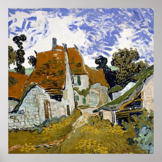 Straat Auvers-sur-Oise van Vincent van Gogh Poster (Voorkant)