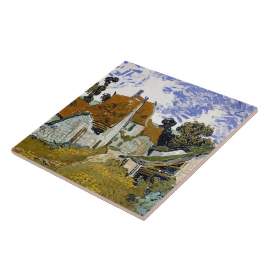 Straat Auvers-sur-Oise van Vincent van Gogh Tegeltje (Zijkant)