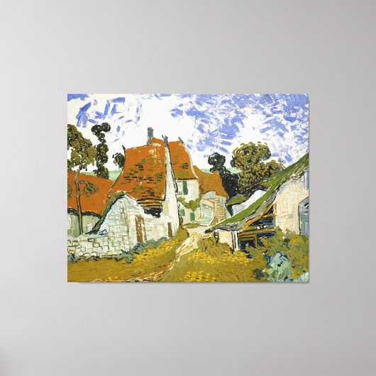 Straat Auvers-sur-Oise Vincent van Gogh Canvas Afdruk (Voorkant)