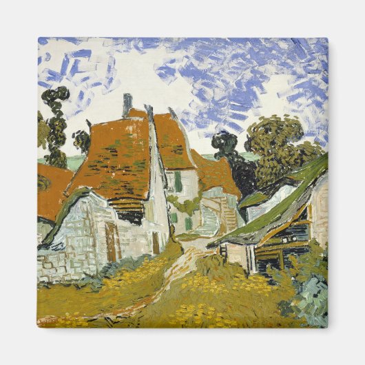 Straat Auvers-sur-Oise Vincent van Gogh Magneet (Voorkant)