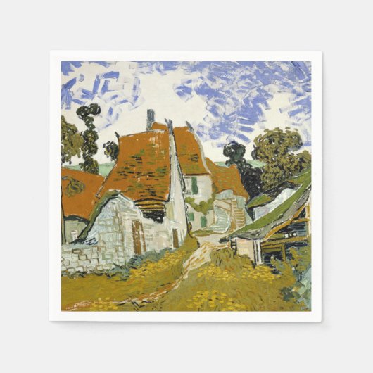 Straat Auvers-sur-Oise Vincent van Gogh Servet (Voorkant)