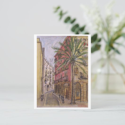 Straat Barcelona Briefkaart (Staand voorkant)