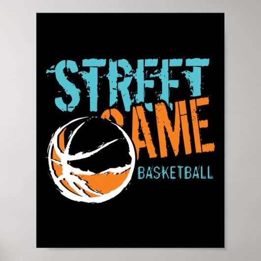 Straat Basketbal  Poster (Voorkant)