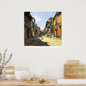 Straat Bavoly door Claude Monet Poster (Keuken)