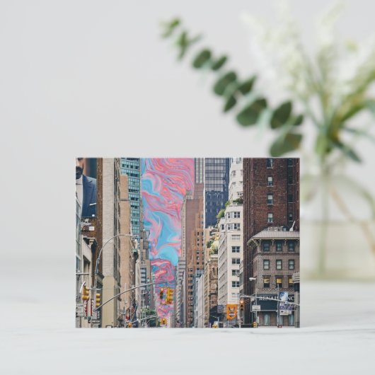 straat briefkaart (Staand voorkant)