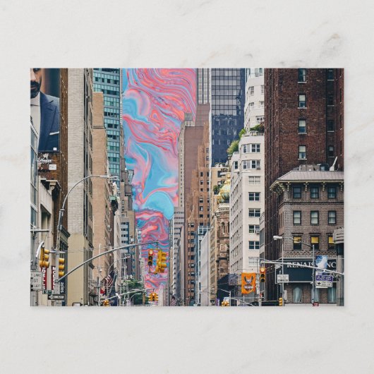 straat briefkaart (Voorkant)