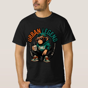 Straat Chill Vibe Crew Aap T-shirt