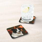 Straat Collie Autumn Bier Onderzetter (Rechterzijde)