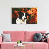 Straat Collie Autumn Canvas Afdruk (Insitu (Woonkamer))