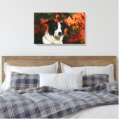Straat Collie Autumn Canvas Afdruk (Insitu (Slaapkamer))