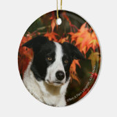 Straat Collie Autumn Keramisch Ornament (Links)