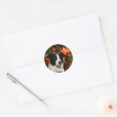 Straat Collie Autumn Ronde Sticker (Envelop)