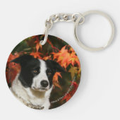 Straat Collie Autumn Sleutelhanger (Achterkant)