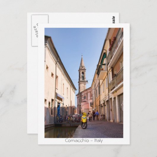Straat Comacchio Briefkaart (Voorkant / Achterkant)